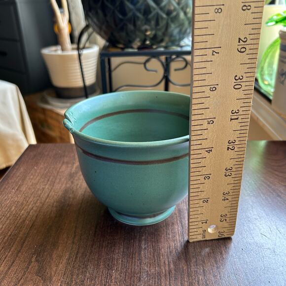 Handcrafted signed dated studio art stoneware bowl - Picture 8 of 12